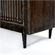 Pemberly Row 2 Door Solid Wood Media Cabinet - Antique Brown Finish on Iron Base