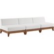 Pemberly Row Modern Off White Water Resisting Fabric Modular Sofa