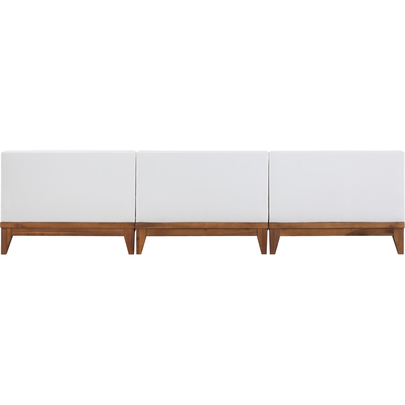 Pemberly Row Modern Off White Water Resisting Fabric Modular Sofa