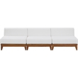 Pemberly Row Modern Off White Water Resisting Fabric Modular Sofa