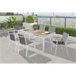 Pemberly Row Modern Gray Outdoor Patio Dining Chair (Set of 2)