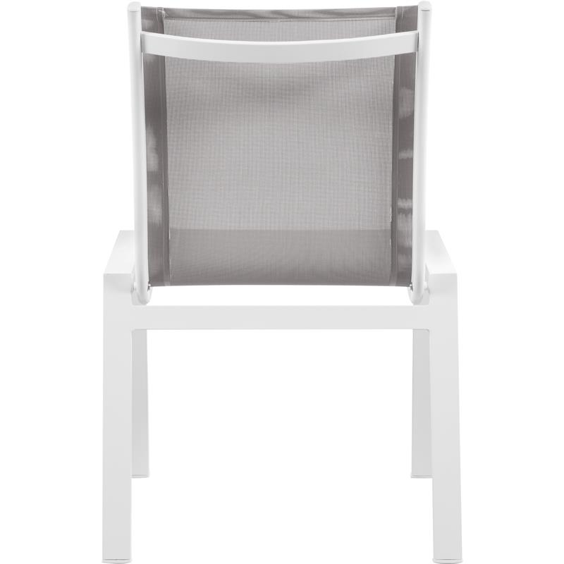Pemberly Row Modern Gray Outdoor Patio Dining Chair (Set of 2)