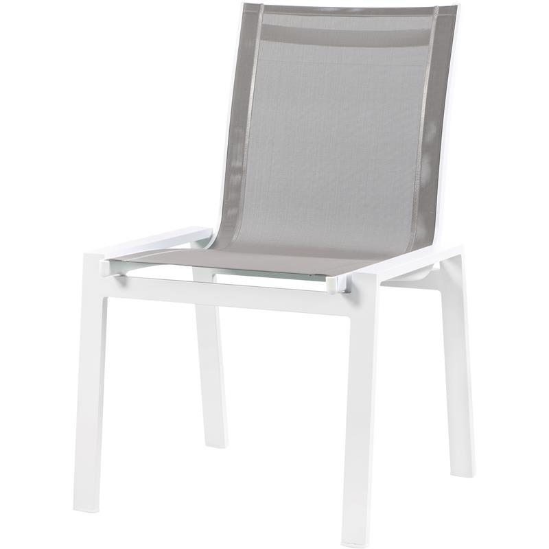 Pemberly Row Modern Gray Outdoor Patio Dining Chair (Set of 2)