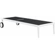 Pemberly Row Modern Black Outdoor Patio Mesh Chaise Lounge Chair