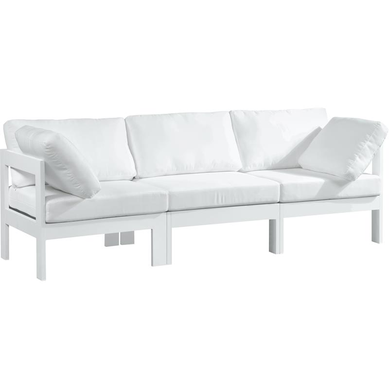 Pemberly Row Modern / Contemporary White Outdoor Patio Modular Sofa
