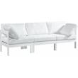 Pemberly Row Modern / Contemporary White Outdoor Patio Modular Sofa