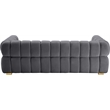 Pemberly Row Modern / Contemporary Soft Gray Finish Velvet Sofa