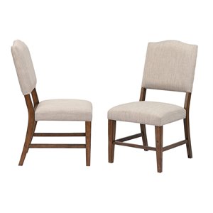 Pemberly Row Modern 19&quot Wood Dining Chairs in Gray (Set of 2)