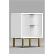 Pemberly Row Modern 3 Drawer Small Chest in Honey Maple (Brown)