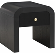 Pemberly Row Modern / Contemporary Wood Veneer Black Finish End Table