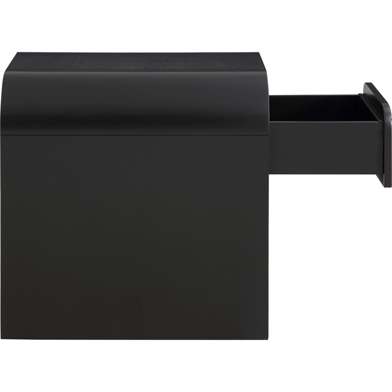 Pemberly Row Modern / Contemporary Wood Veneer Black Finish End Table