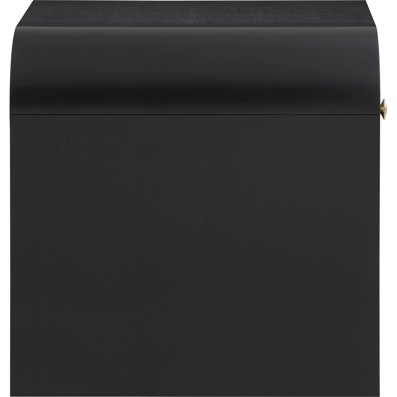 Pemberly Row Modern / Contemporary Wood Veneer Black Finish End Table