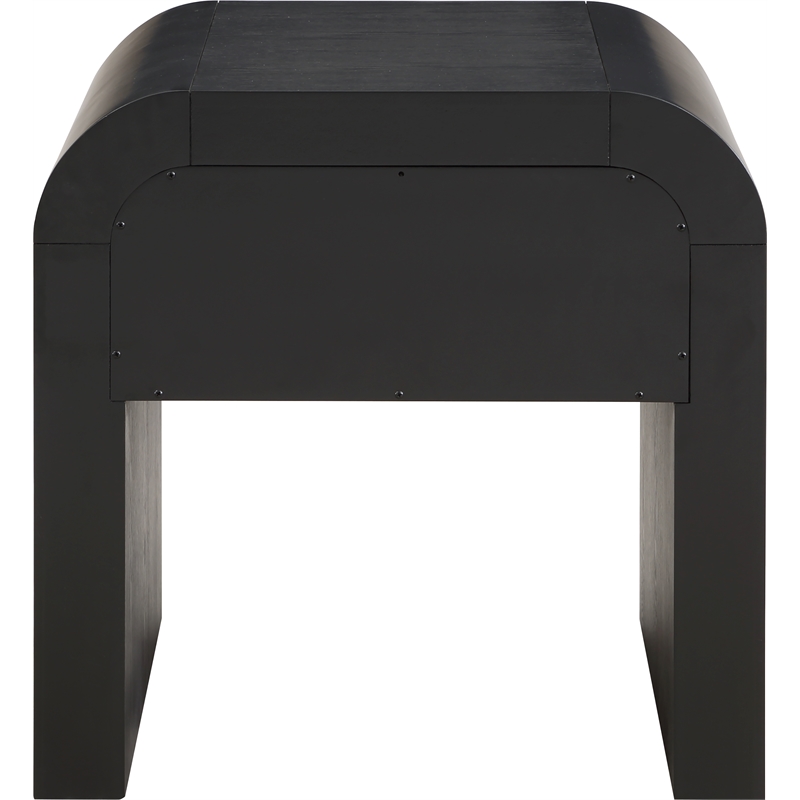 Pemberly Row Modern / Contemporary Wood Veneer Black Finish End Table