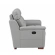 Pemberly Row Modern Faux Leather Upholstered Loveseat in Gray