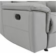 Pemberly Row Modern Faux Leather Upholstered Loveseat in Gray