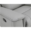 Pemberly Row Modern Faux Leather Upholstered Loveseat in Gray