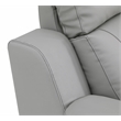 Pemberly Row Modern Faux Leather Upholstered Loveseat in Gray