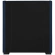Pemberly Row Contemporary Navy Linen Textured Fabric Twin Bed