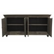 Pemberly Row Eagle 4-Door Sideboard - Distressed Gray Finish on Mango Solid Wood