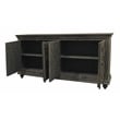 Pemberly Row Eagle 4-Door Sideboard - Distressed Gray Finish on Mango Solid Wood