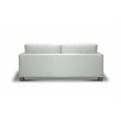 Pemberly Row Contemporary Top Grain Leather Loveseat in White