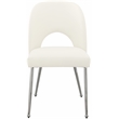 Pemberly Row Modern Cream Vegan Leather Dining Chair (Set of 2)