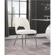 Pemberly Row Modern Cream Vegan Leather Dining Chair (Set of 2)
