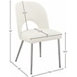 Pemberly Row Modern Cream Vegan Leather Dining Chair (Set of 2)
