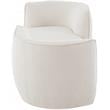 Pemberly Row Modern / Contemporary Cream Finish Fabric Chaise