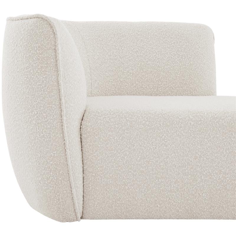 Pemberly Row Modern / Contemporary Cream Finish Fabric Chaise