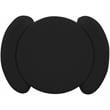 Pemberly Row Modern / Contemporary Black Boucle Fabric Ottoman