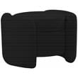 Pemberly Row Modern / Contemporary Black Boucle Fabric Ottoman