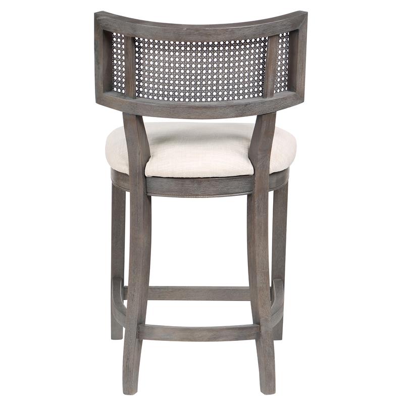 Pemberly Row Modern Wood Padded Counter Height Chair in Gray Wash