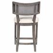 Pemberly Row Modern Wood Padded Counter Height Chair in Gray Wash