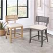 Pemberly Row Modern Wood Padded Counter Height Chair in Gray Wash