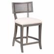 Pemberly Row Modern Wood Padded Counter Height Chair in Gray Wash