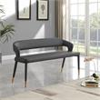 Pemberly Row Modern / Contemporary Gray Finish Finish Vegan Leather Bench