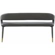 Pemberly Row Modern / Contemporary Gray Finish Finish Vegan Leather Bench