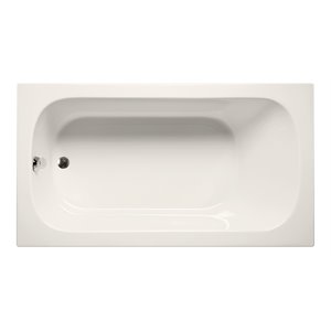 Pemberly Row Massaging Air Jet Bathtub 54&quotx 30&quotx 22&quot in Biscuit