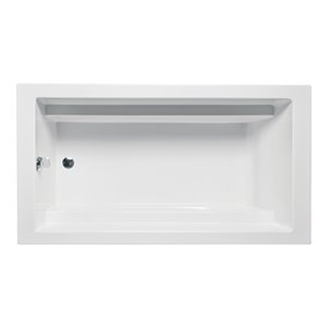 Pemberly Row Massaging Air Jet Bathtub 72&quotx 34&quotx 22&quot in White
