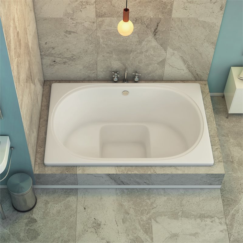 Pemberly Row Rectangle Soaking Bathtub 60