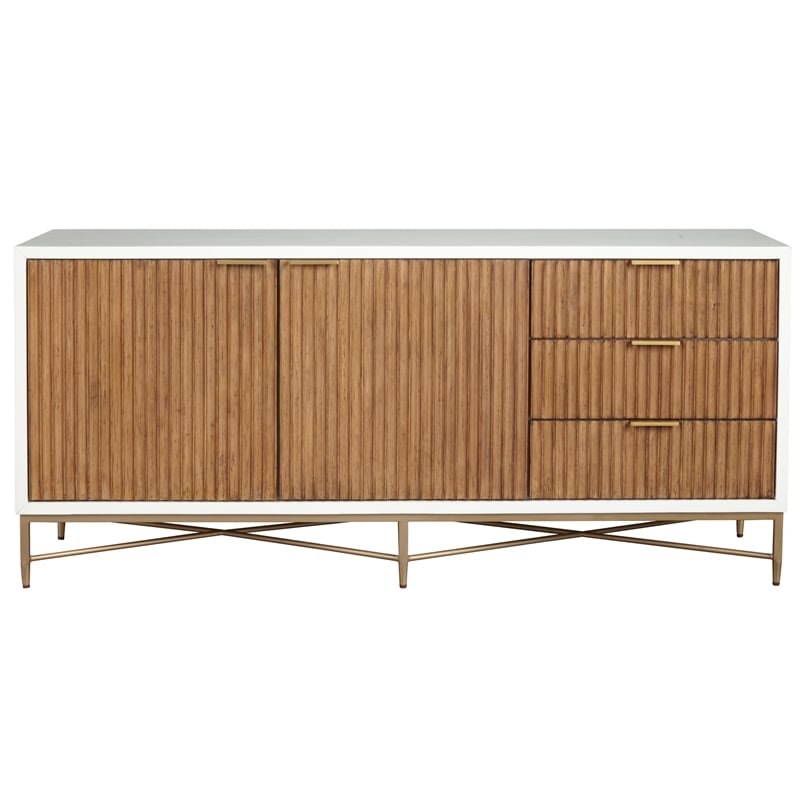 Pemberly Row Modern / Contemporary TV Console in White Finish