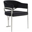 Pemberly Row Contemporary Black Velvet Dining Chair (Set of 2)