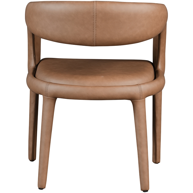 Pemberly Row Modern / Contemporary Brown Vegan Leather Dining Chair