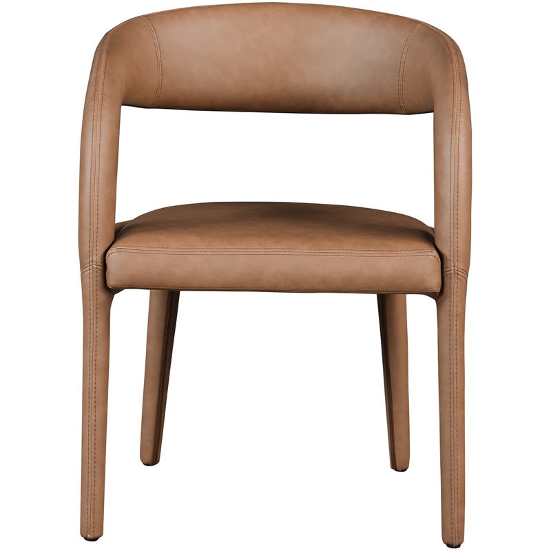 Pemberly Row Modern / Contemporary Brown Vegan Leather Dining Chair