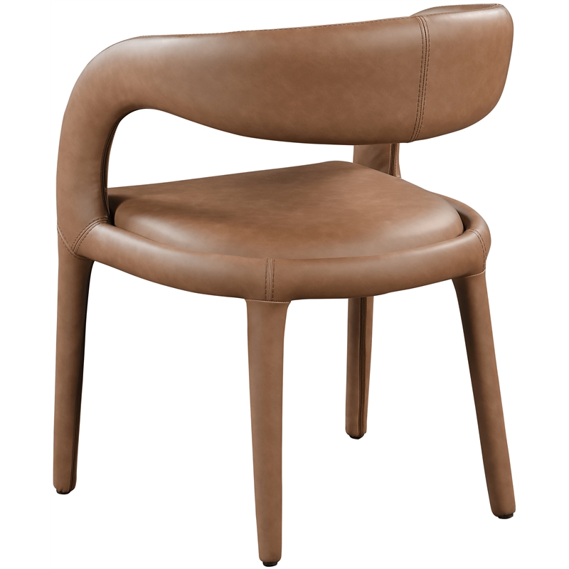 Pemberly Row Modern / Contemporary Brown Vegan Leather Dining Chair