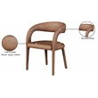 Pemberly Row Modern / Contemporary Brown Vegan Leather Dining Chair