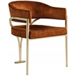 Pemberly Row Contemporary Cognac Velvet Dining Chair (Set of 2)