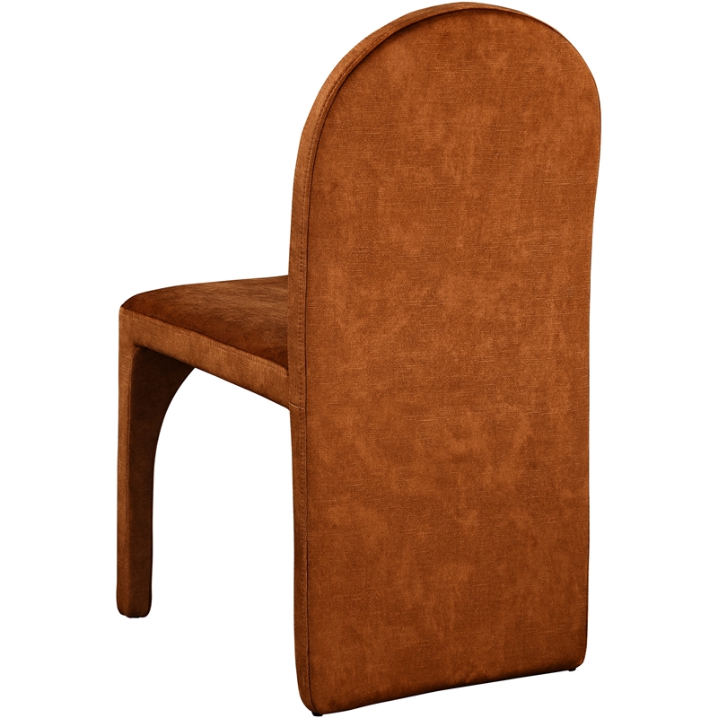 Pemberly Row Modern Cognac Velvet Dining Side Chair (Set of 2)