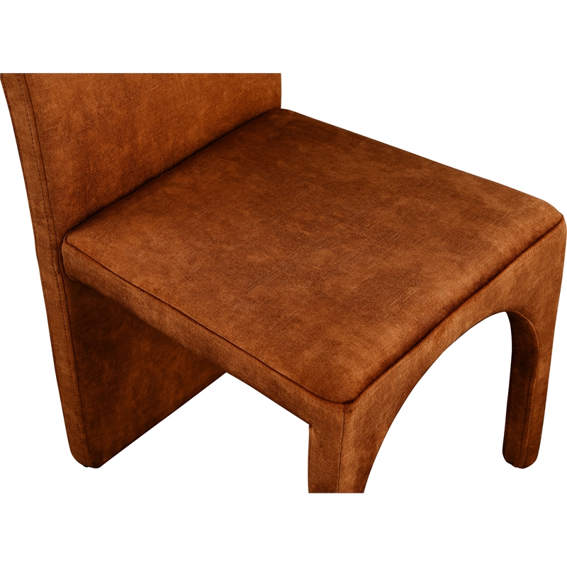 Pemberly Row Modern Cognac Velvet Dining Side Chair (Set of 2)